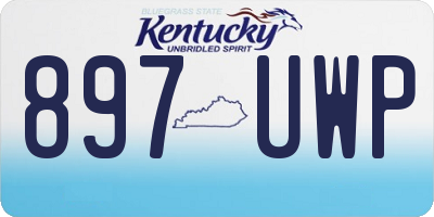 KY license plate 897UWP