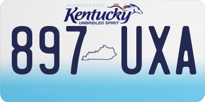 KY license plate 897UXA