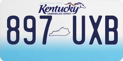 KY license plate 897UXB