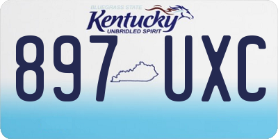 KY license plate 897UXC