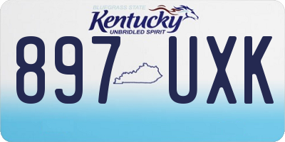 KY license plate 897UXK
