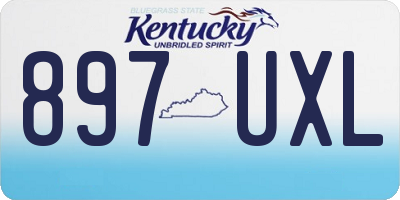 KY license plate 897UXL