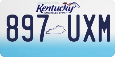 KY license plate 897UXM