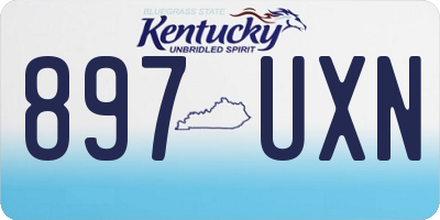 KY license plate 897UXN