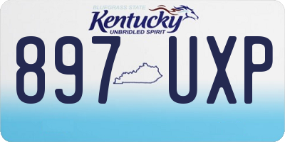 KY license plate 897UXP
