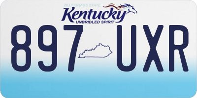 KY license plate 897UXR