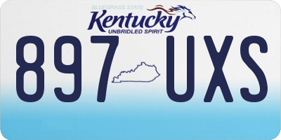 KY license plate 897UXS