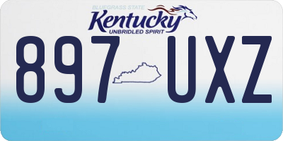KY license plate 897UXZ