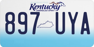 KY license plate 897UYA