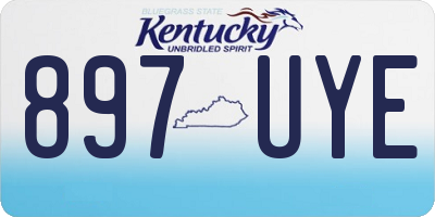 KY license plate 897UYE