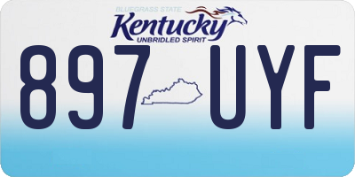 KY license plate 897UYF
