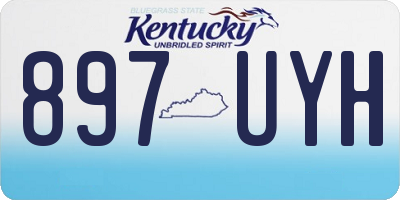 KY license plate 897UYH