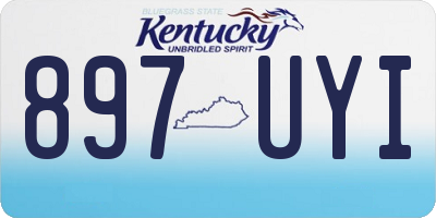 KY license plate 897UYI