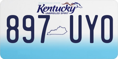 KY license plate 897UYO
