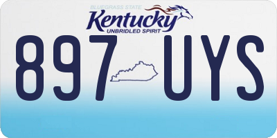 KY license plate 897UYS