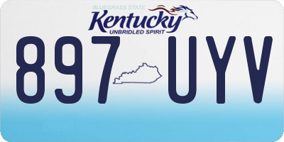 KY license plate 897UYV