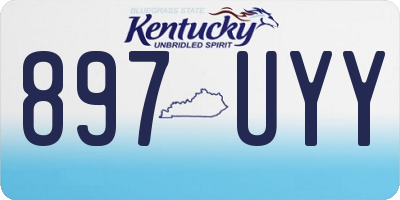 KY license plate 897UYY
