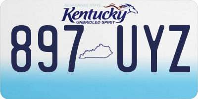 KY license plate 897UYZ