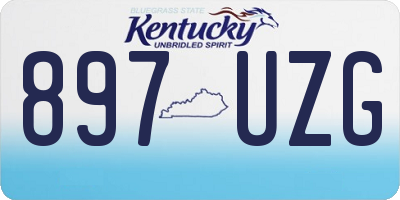 KY license plate 897UZG