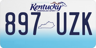 KY license plate 897UZK