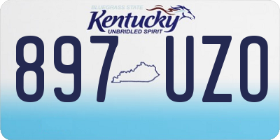 KY license plate 897UZO