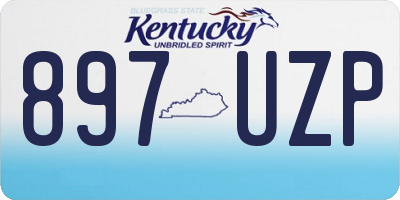 KY license plate 897UZP
