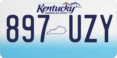 KY license plate 897UZY