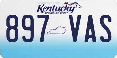 KY license plate 897VAS