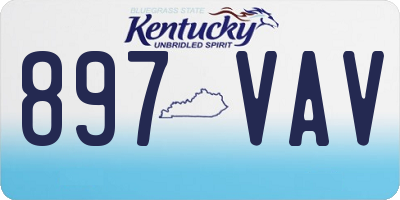 KY license plate 897VAV