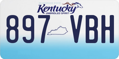 KY license plate 897VBH