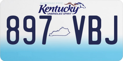 KY license plate 897VBJ