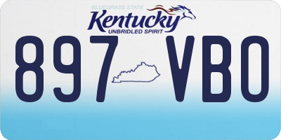 KY license plate 897VBO