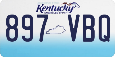 KY license plate 897VBQ
