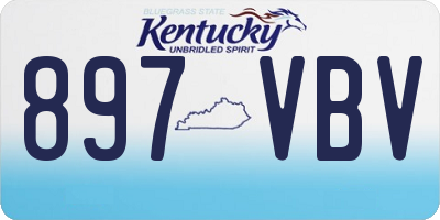 KY license plate 897VBV