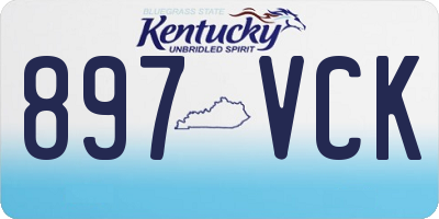 KY license plate 897VCK