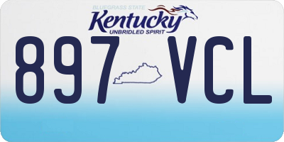 KY license plate 897VCL