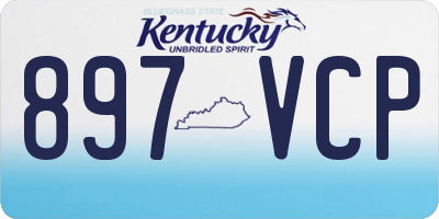 KY license plate 897VCP