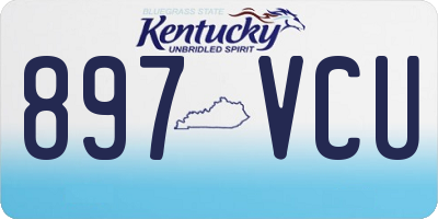 KY license plate 897VCU