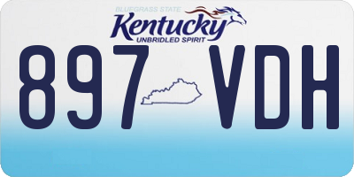 KY license plate 897VDH