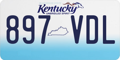 KY license plate 897VDL