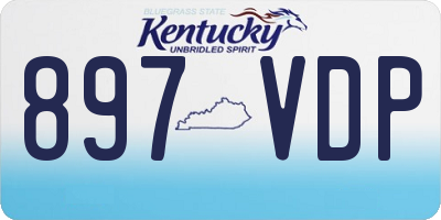 KY license plate 897VDP