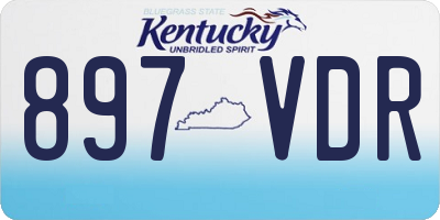 KY license plate 897VDR