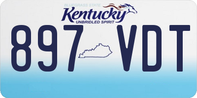 KY license plate 897VDT