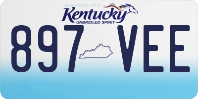 KY license plate 897VEE