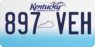 KY license plate 897VEH