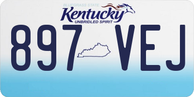KY license plate 897VEJ