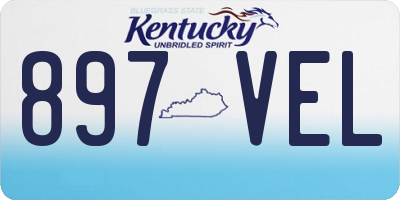 KY license plate 897VEL