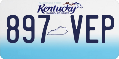 KY license plate 897VEP