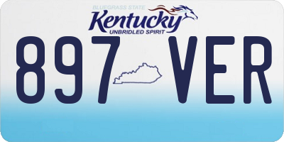 KY license plate 897VER