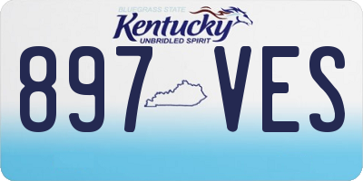 KY license plate 897VES